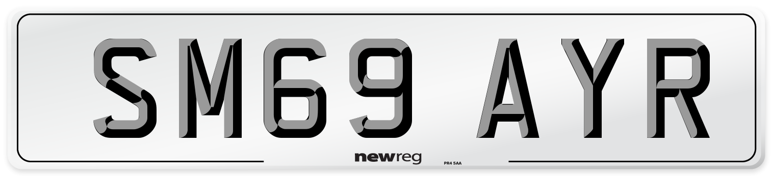 SM69 AYR Number Plate from New Reg